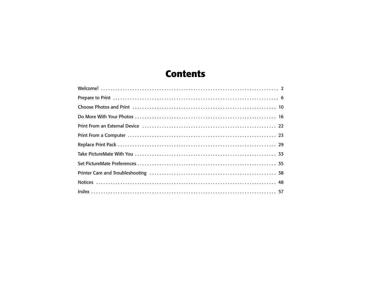 Epson PICTUREMATE PM 225 User Manual | Page 3 / 67
