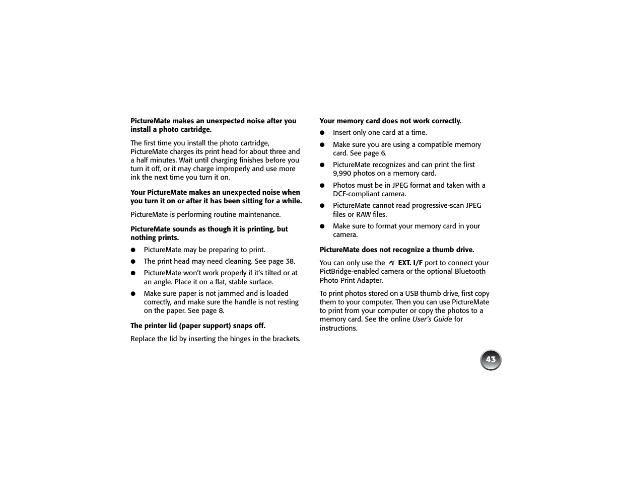 Epson PICTUREMATE PM 225 User Manual | Page 45 / 67