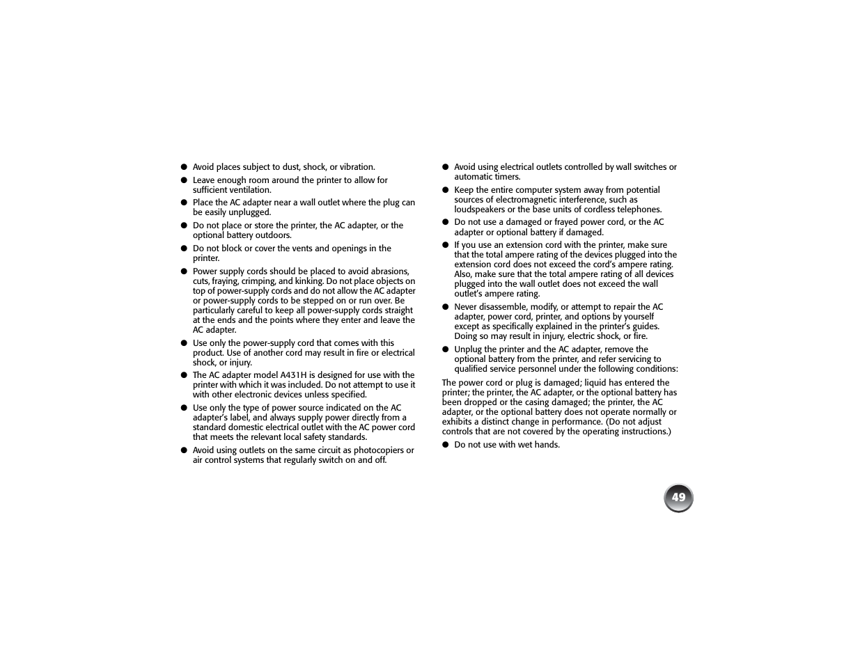 Epson PICTUREMATE PM 225 User Manual | Page 51 / 67