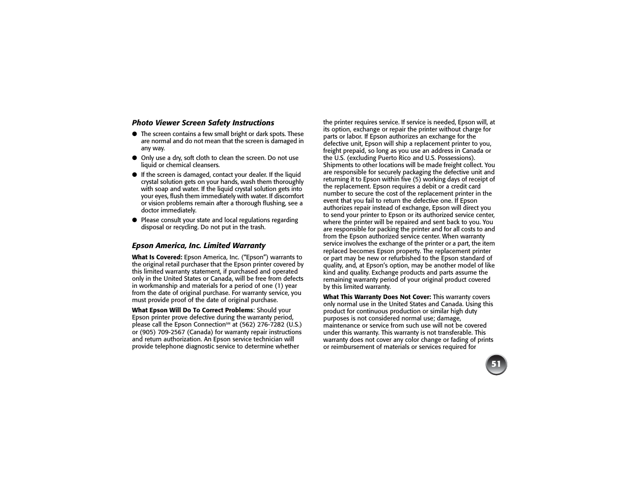 Epson PICTUREMATE PM 225 User Manual | Page 53 / 67