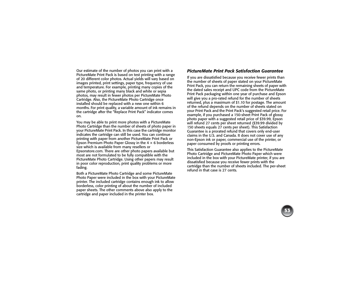 Epson PICTUREMATE PM 225 User Manual | Page 55 / 67