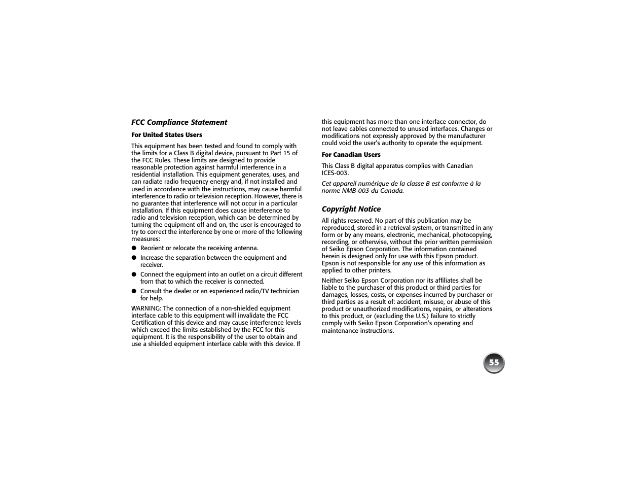 Epson PICTUREMATE PM 225 User Manual | Page 57 / 67