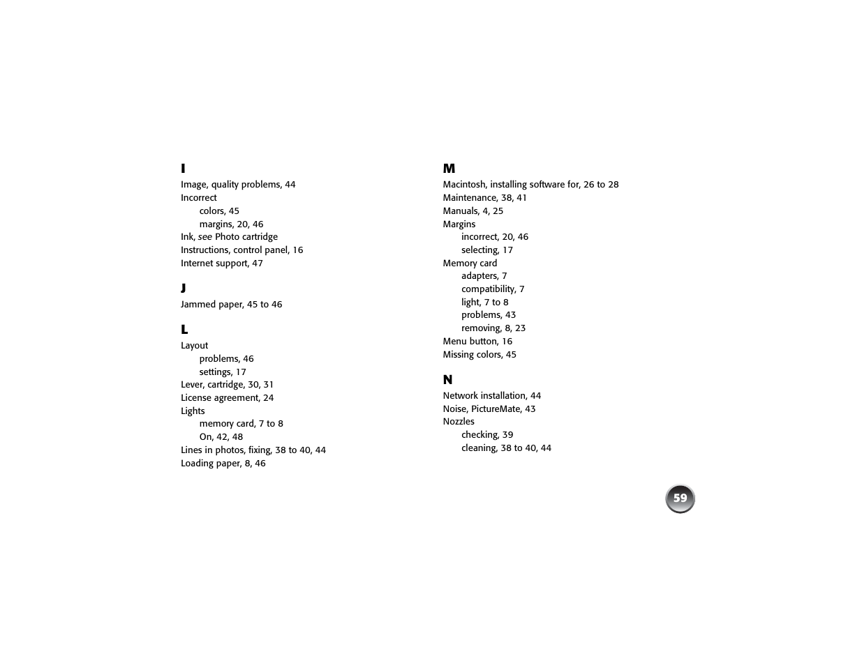 Epson PICTUREMATE PM 225 User Manual | Page 61 / 67