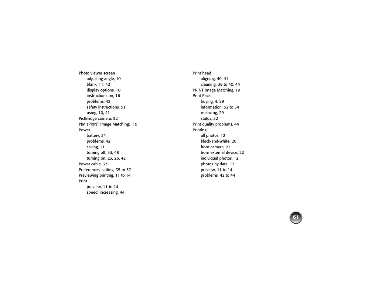 Epson PICTUREMATE PM 225 User Manual | Page 63 / 67