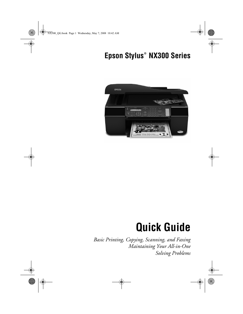 Epson Stylus NX300 User Manual | 56 pages