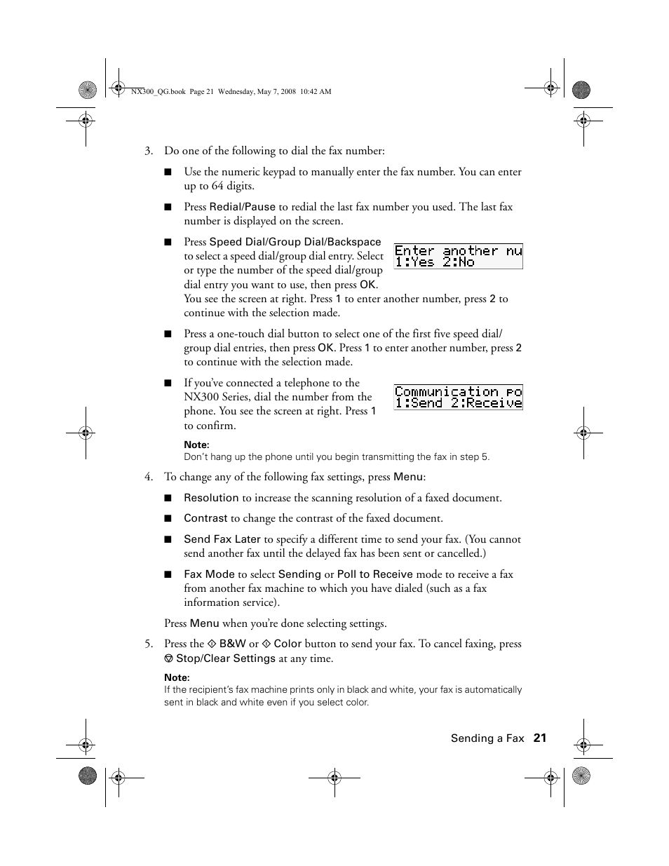 Epson Stylus NX300 User Manual | Page 21 / 56