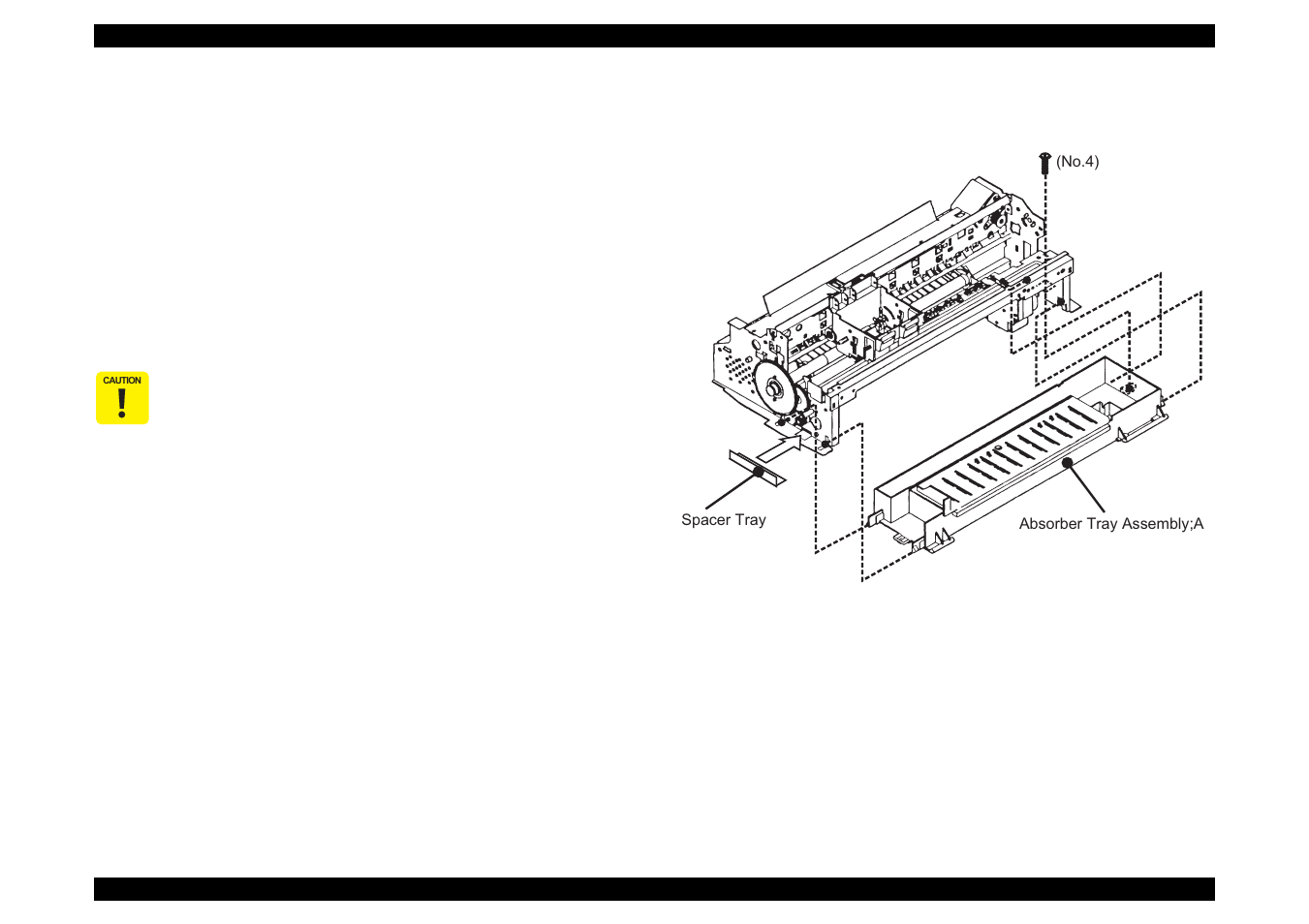 2 removing the absorber tray assembly ;a | Epson 440 User Manual | Page 112 / 212