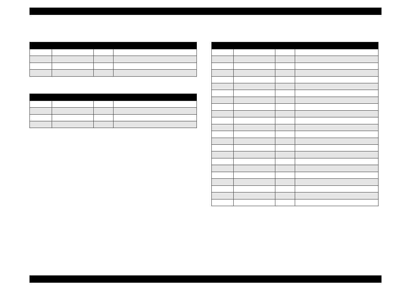 Table a-7 | Epson 440 User Manual | Page 164 / 212