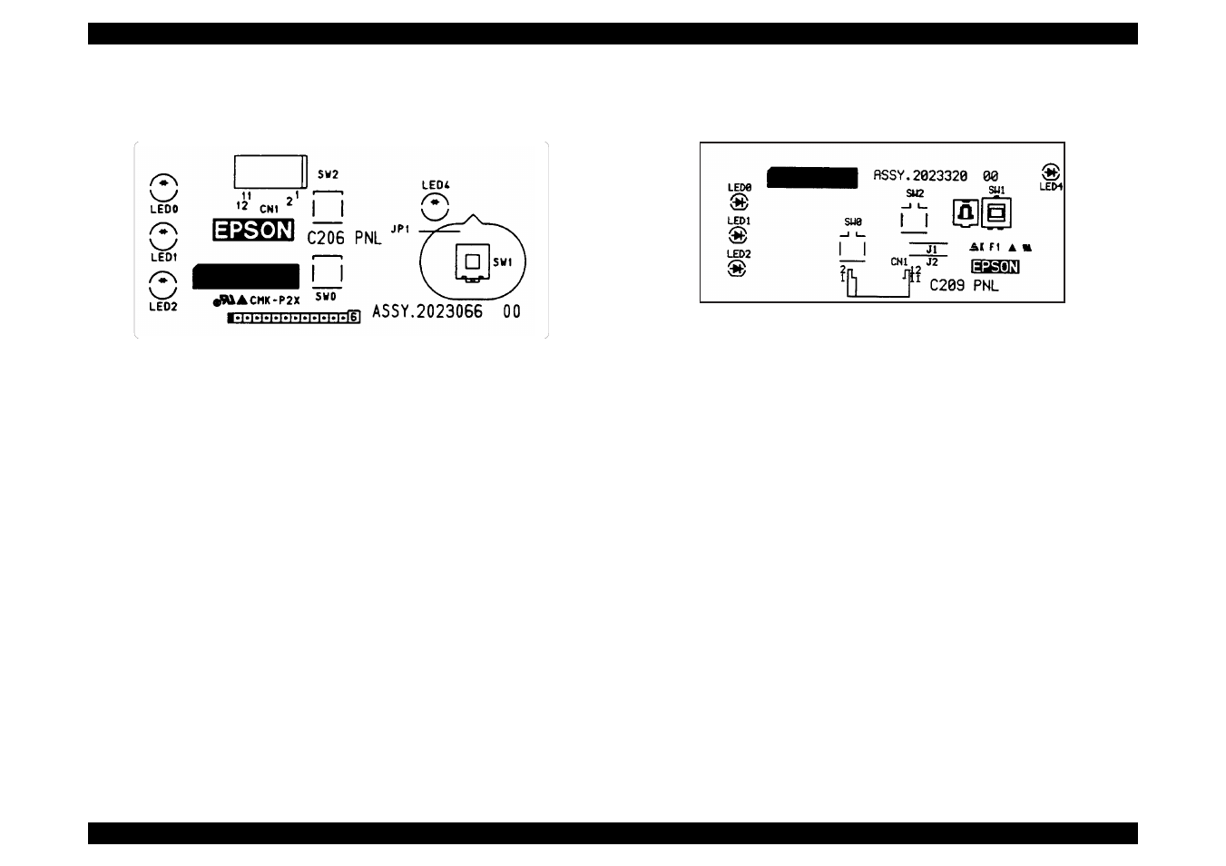 C206pnl (stylus color 440/640), C209pnl (stylus color 740) | Epson 440 User Manual | Page 187 / 212