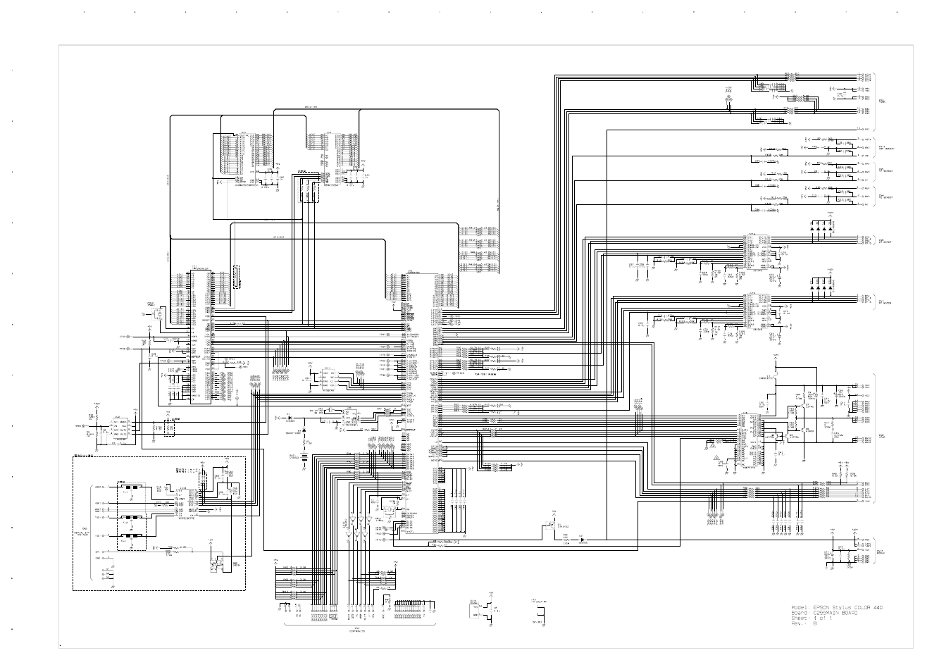 C255main circuit diagram | Epson 440 User Manual | Page 205 / 212