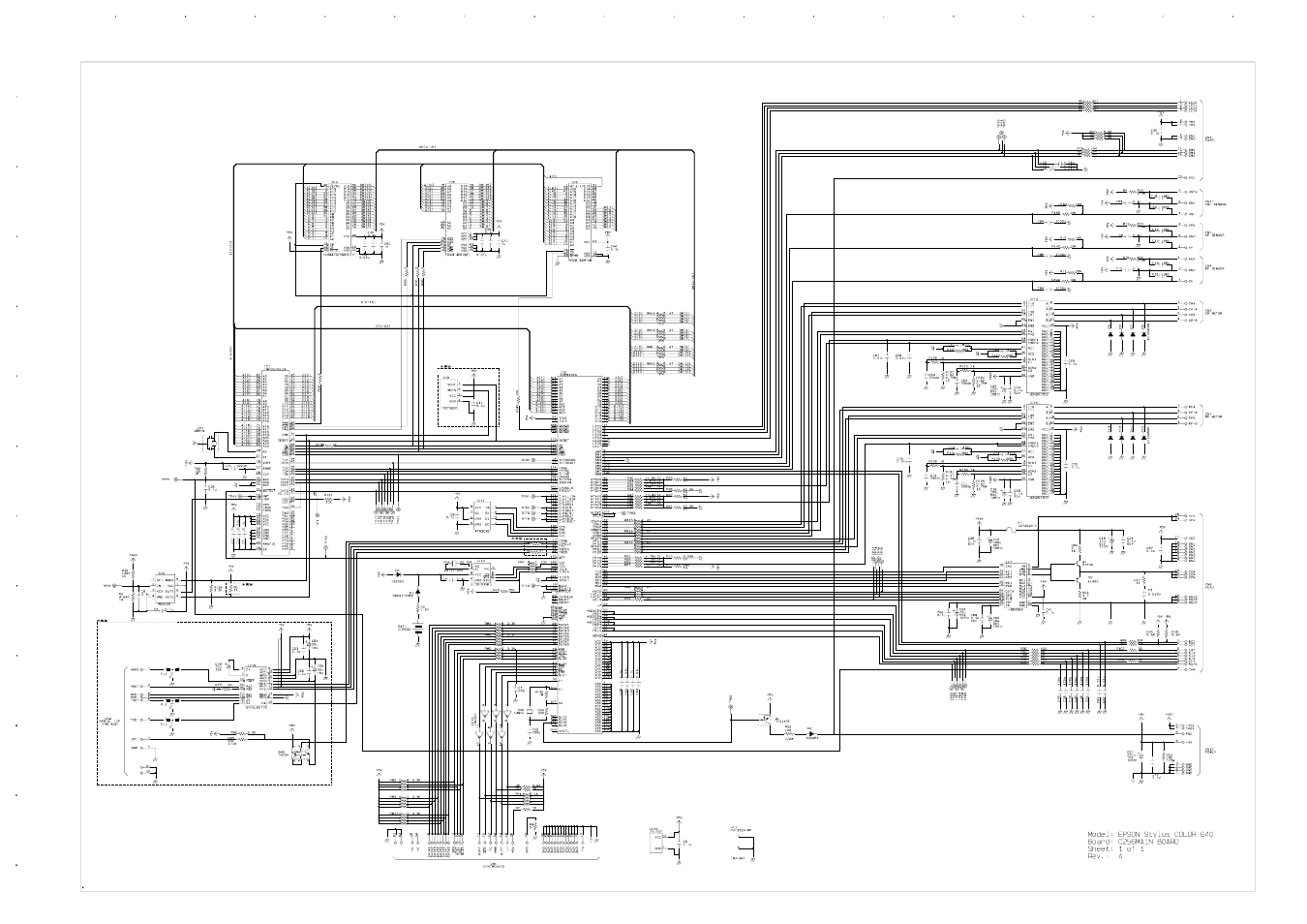 C256main circuit diagram | Epson 440 User Manual | Page 206 / 212