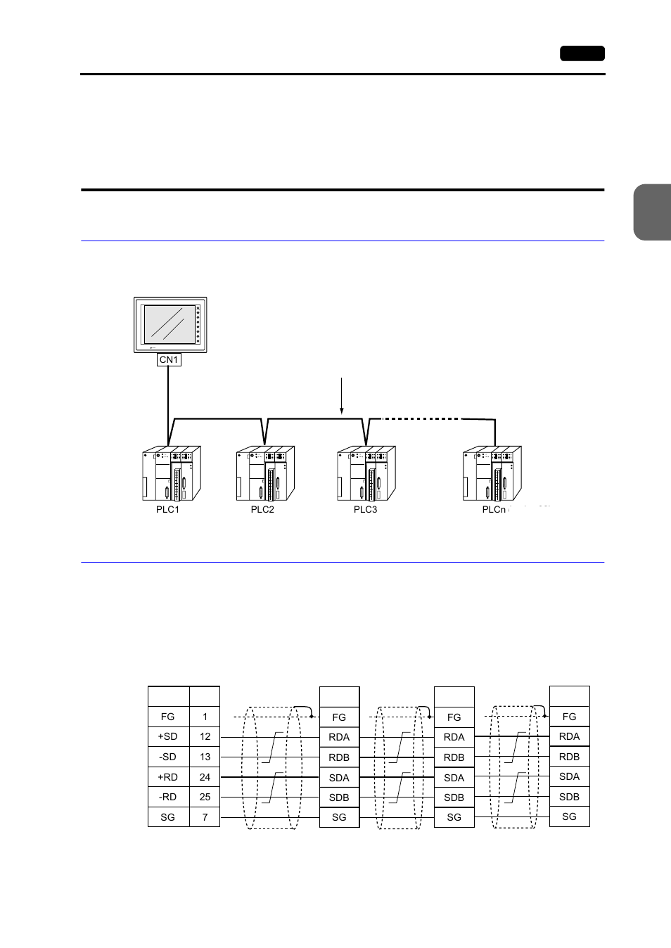 1:n connection (multi-drop), 1:n connection, Wiring (rs-422/485) | 1 : n connection (multi-drop) -9, 1 : n connection -9, Wiring (rs-422/485) -9, 1 : n connection (multi-drop), 1 : n connection | Hakko MONITOUCH V7 series User Manual | Page 106 / 344