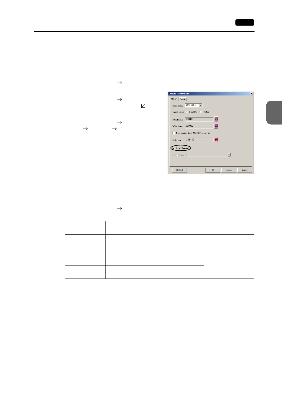 B) connecting to the plc on the ethernet | Hakko MONITOUCH V7 series User Manual | Page 162 / 344