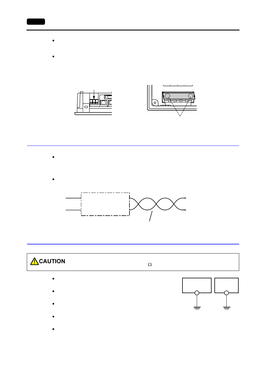 Notes on usage of 100-240 vac specifications, Grounding, Notes on usage of 100-240 vac specifications -22 | Grounding -22, Caution | Hakko MONITOUCH V7 series User Manual | Page 39 / 344