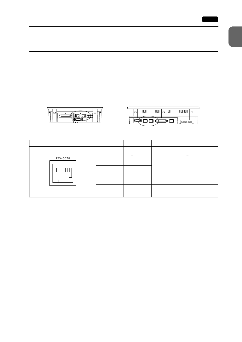 Modular jack (mj1/mj2), Modular jack 1 (mj1)/2 (mj2), Modular jack (mj1/mj2) -29 | Modular jack 1 (mj1)/2 (mj2) -29 | Hakko MONITOUCH V7 series User Manual | Page 46 / 344
