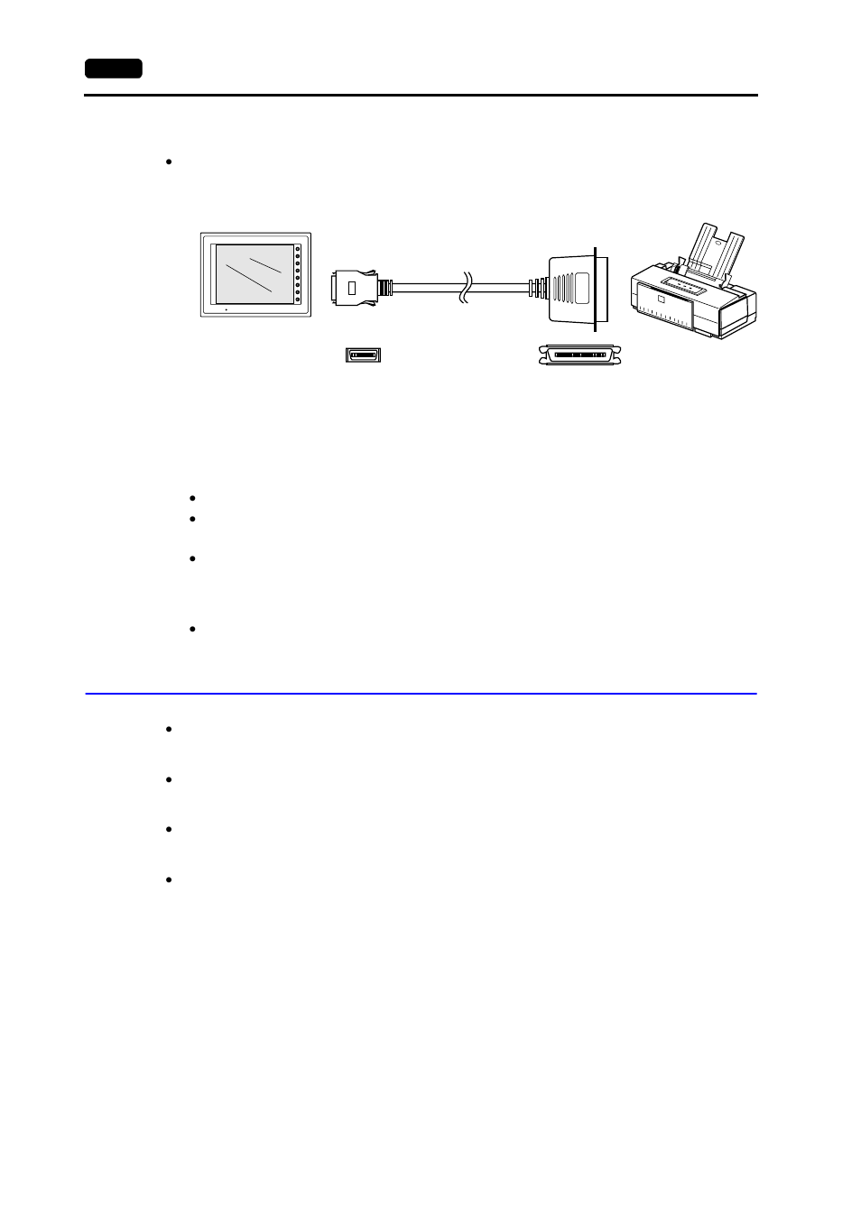 Connection with printer through serial interface, Connecting cable, Compatible printer models | Hakko MONITOUCH V7 series User Manual | Page 55 / 344