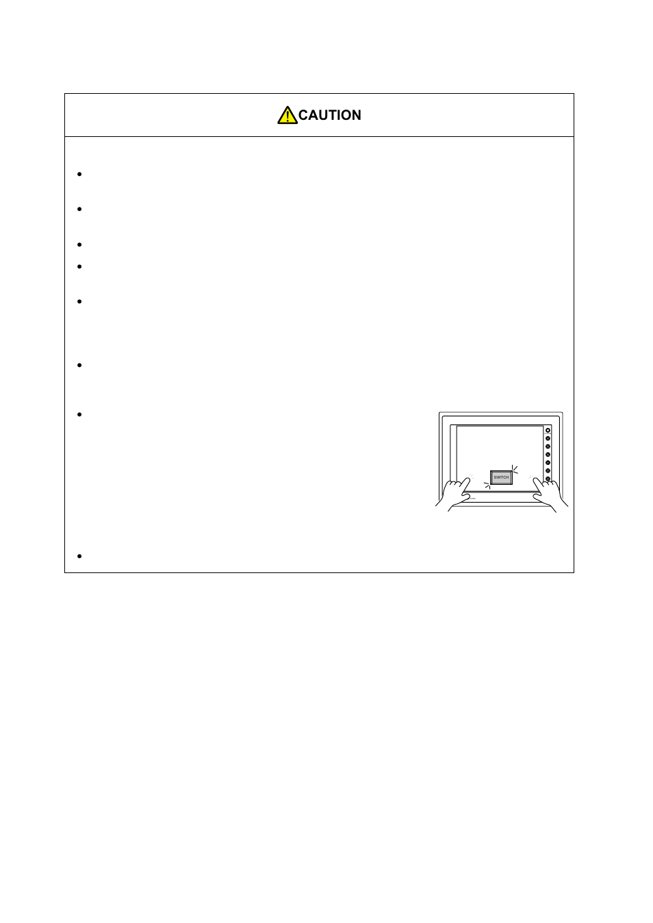 Caution | Hakko MONITOUCH V7 series User Manual | Page 7 / 344