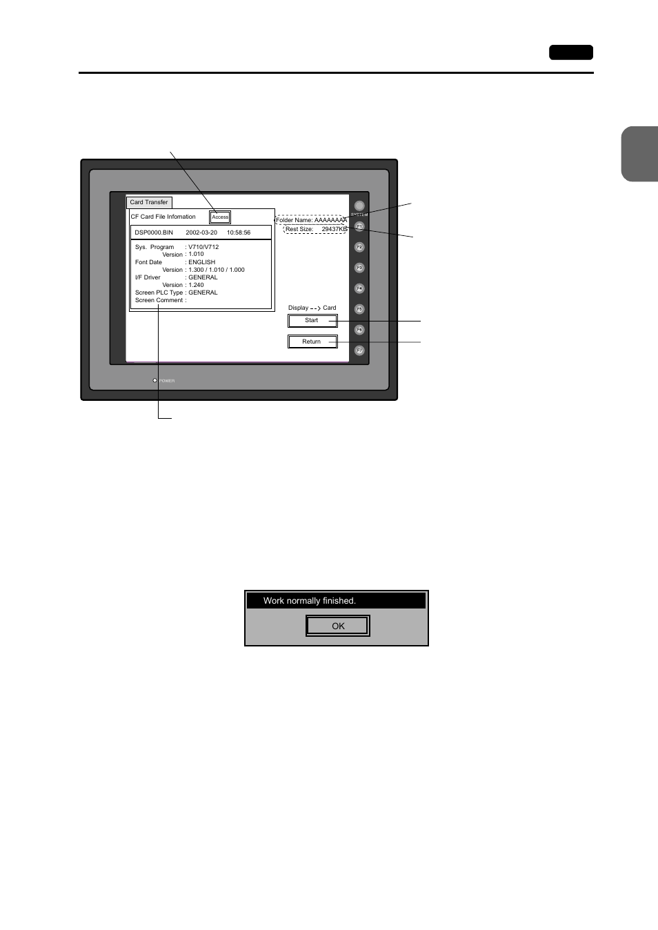 When [display --> card] is selected, Mo n it o u ch o per at ion s | Hakko MONITOUCH V7 series User Manual | Page 76 / 344