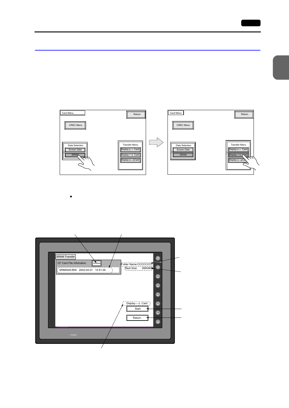 3. saving backup copies of sram, 3. saving backup copies of sram -21, Mo n it o u ch o per at ion s | Hakko MONITOUCH V7 series User Manual | Page 78 / 344