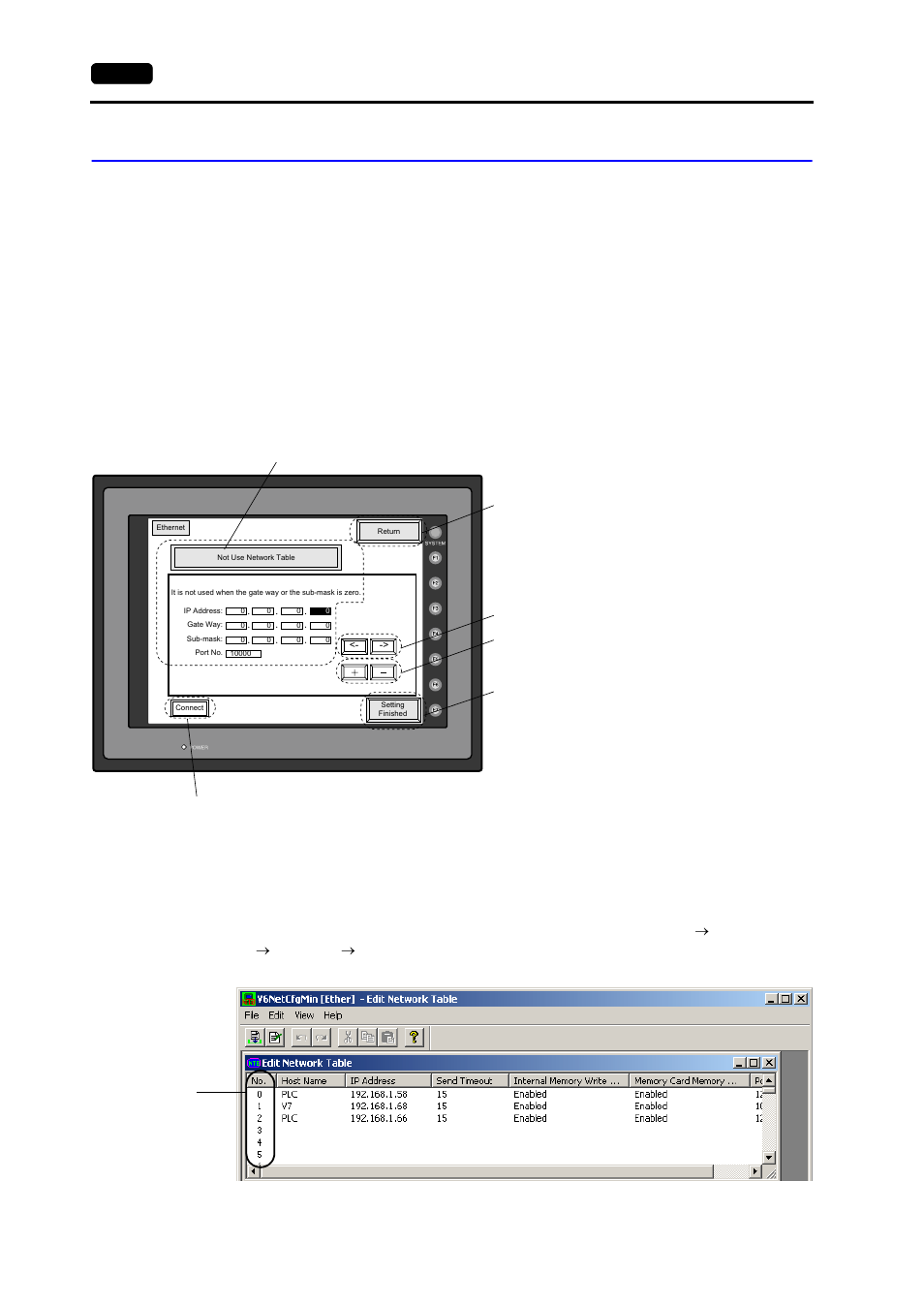 Ethernet, Ethernet -24, Connection with lan (10base-t) connector at v7i | Hakko MONITOUCH V7 series User Manual | Page 81 / 344