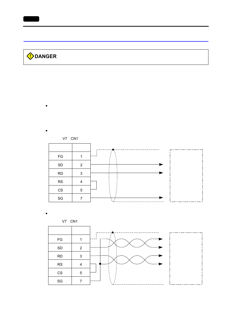 Wiring, Wiring -2, Rs-232c connection | Danger | Hakko MONITOUCH V7 series User Manual | Page 99 / 344