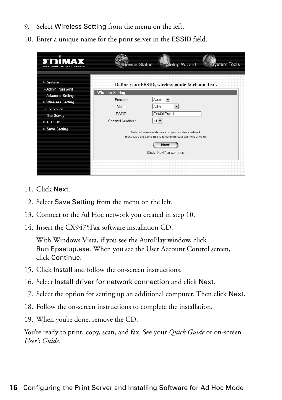Epson Stylus CX9475Fax User Manual | Page 16 / 24