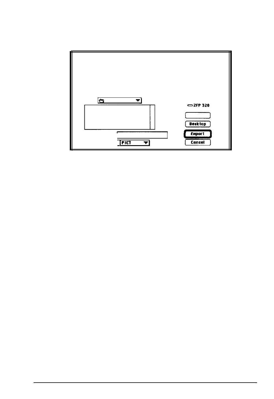 Export file format, Pict, Export image as | Color1, Save | Epson ActionScanner II User Manual | Page 18 / 22