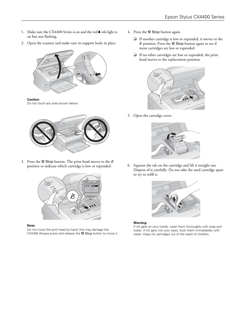 Epson stylus cx4400 series | Epson CX4400 User Manual | Page 9 / 12