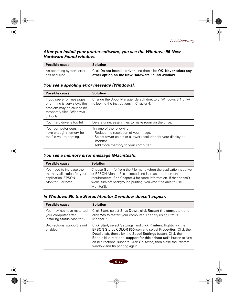 Epson 850 User Manual | Page 108 / 147