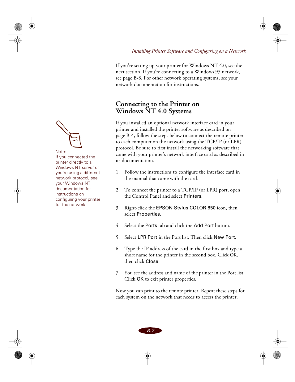 Epson 850 User Manual | Page 126 / 147