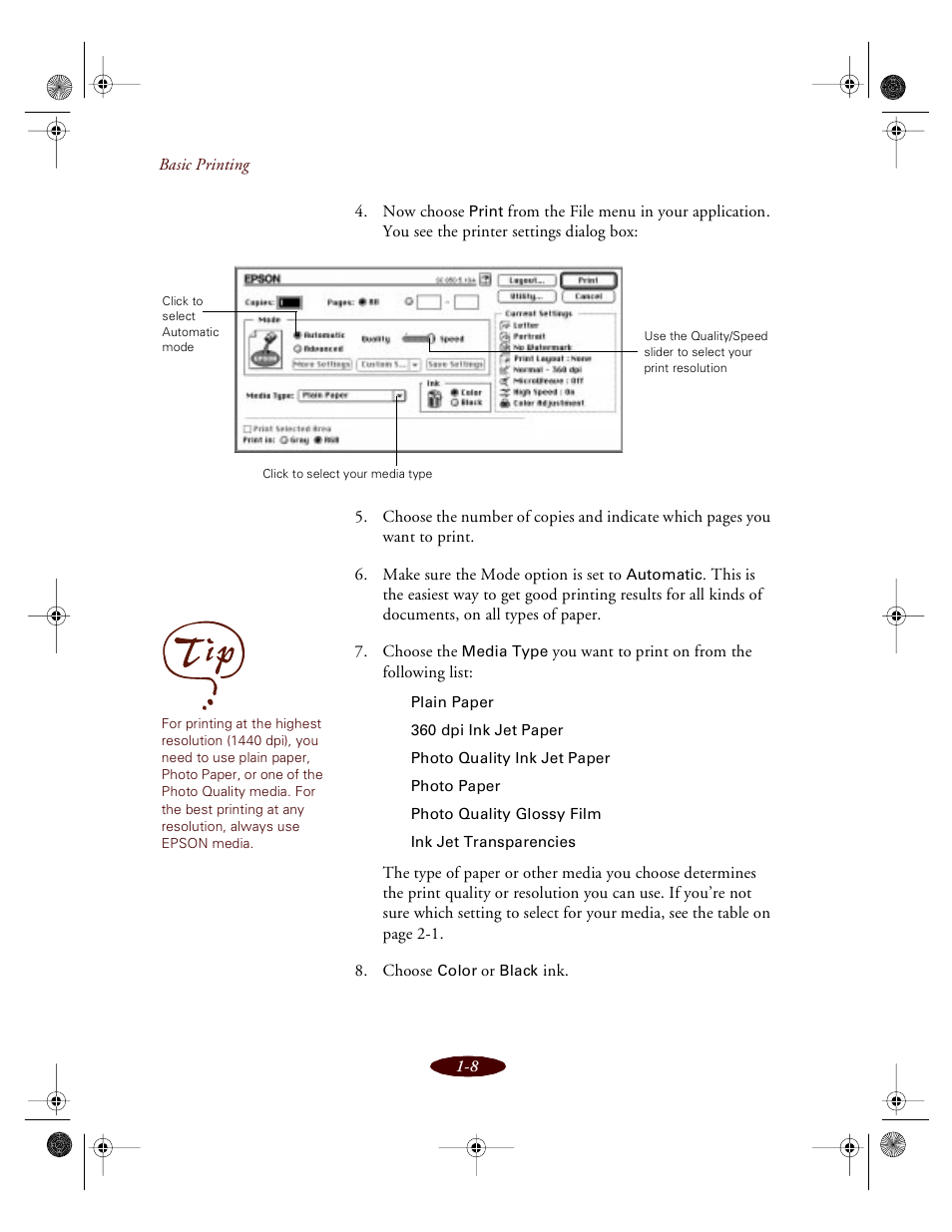 Epson 850 User Manual | Page 26 / 147