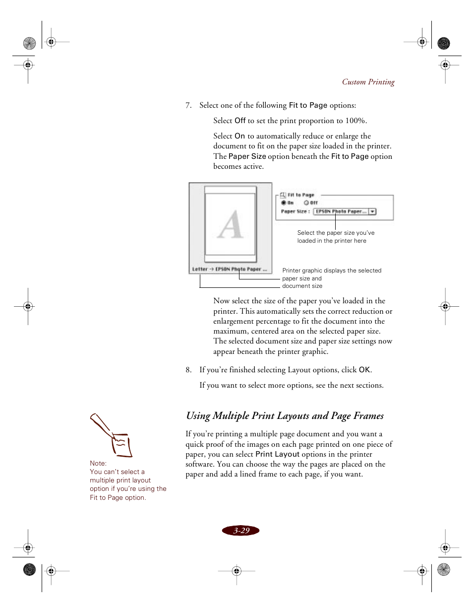 Using multiple print layouts and page frames | Epson 850 User Manual | Page 64 / 147