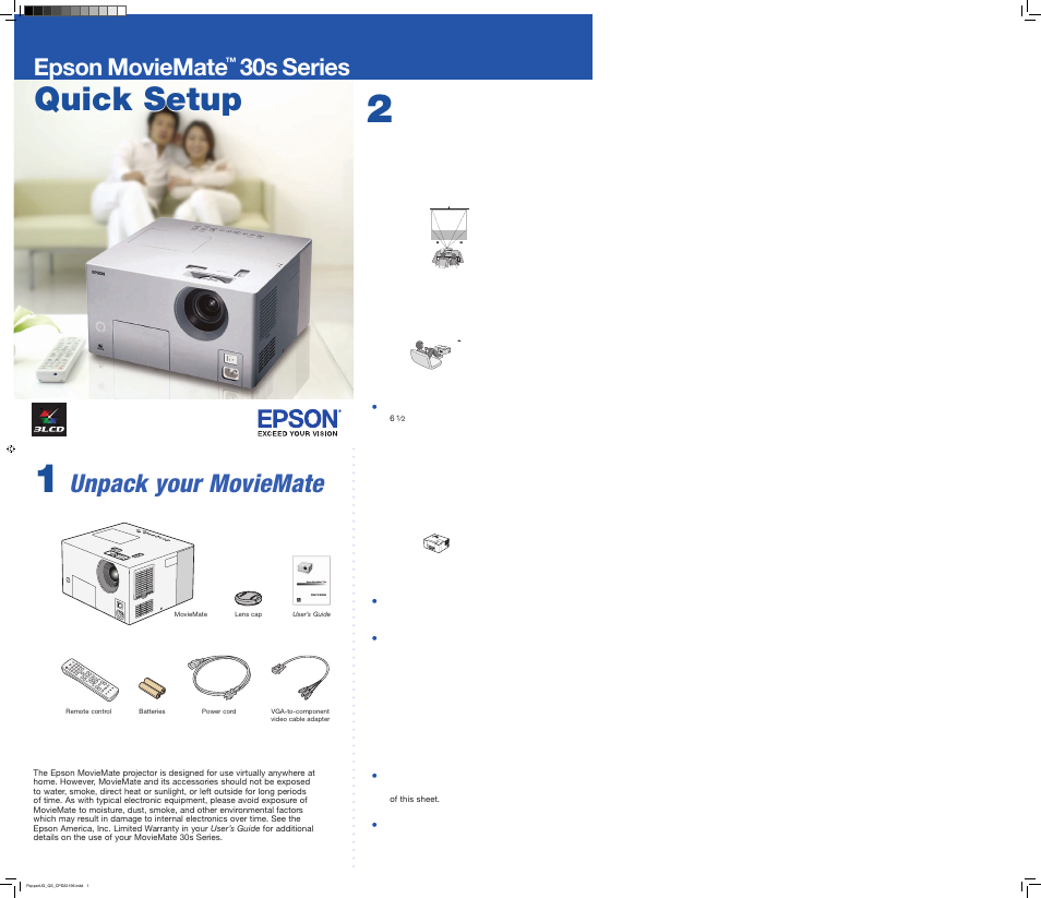 Epson 30s Series User Manual | 6 pages