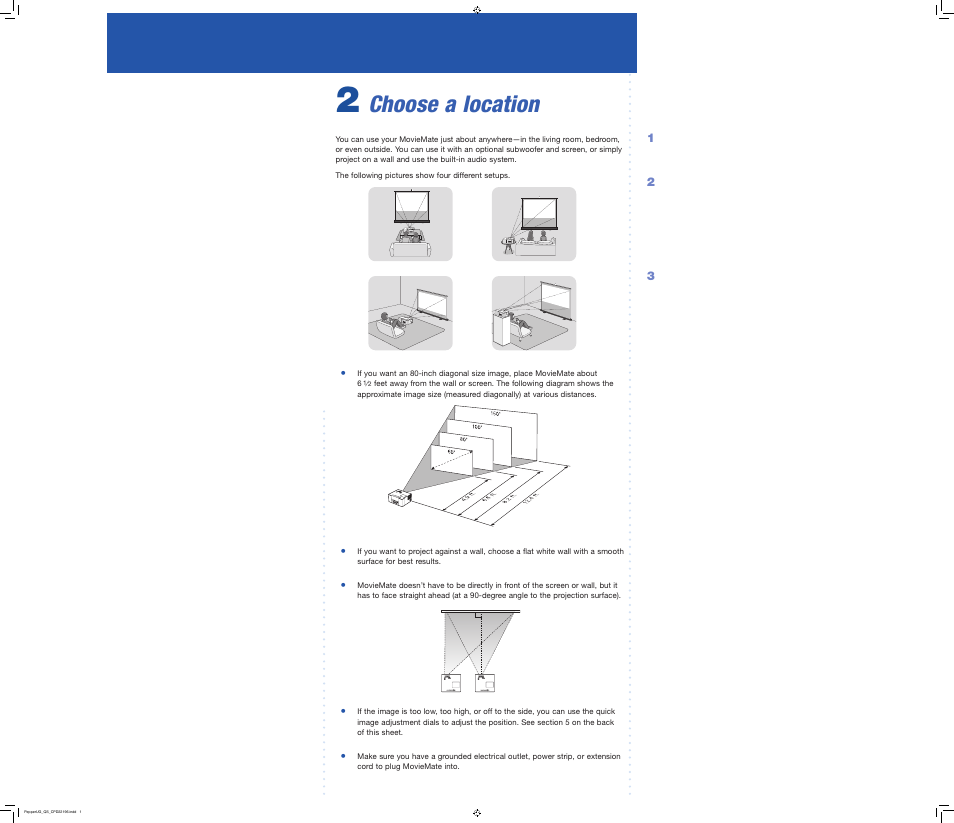 Choose a location | Epson 30s Series User Manual | Page 2 / 6
