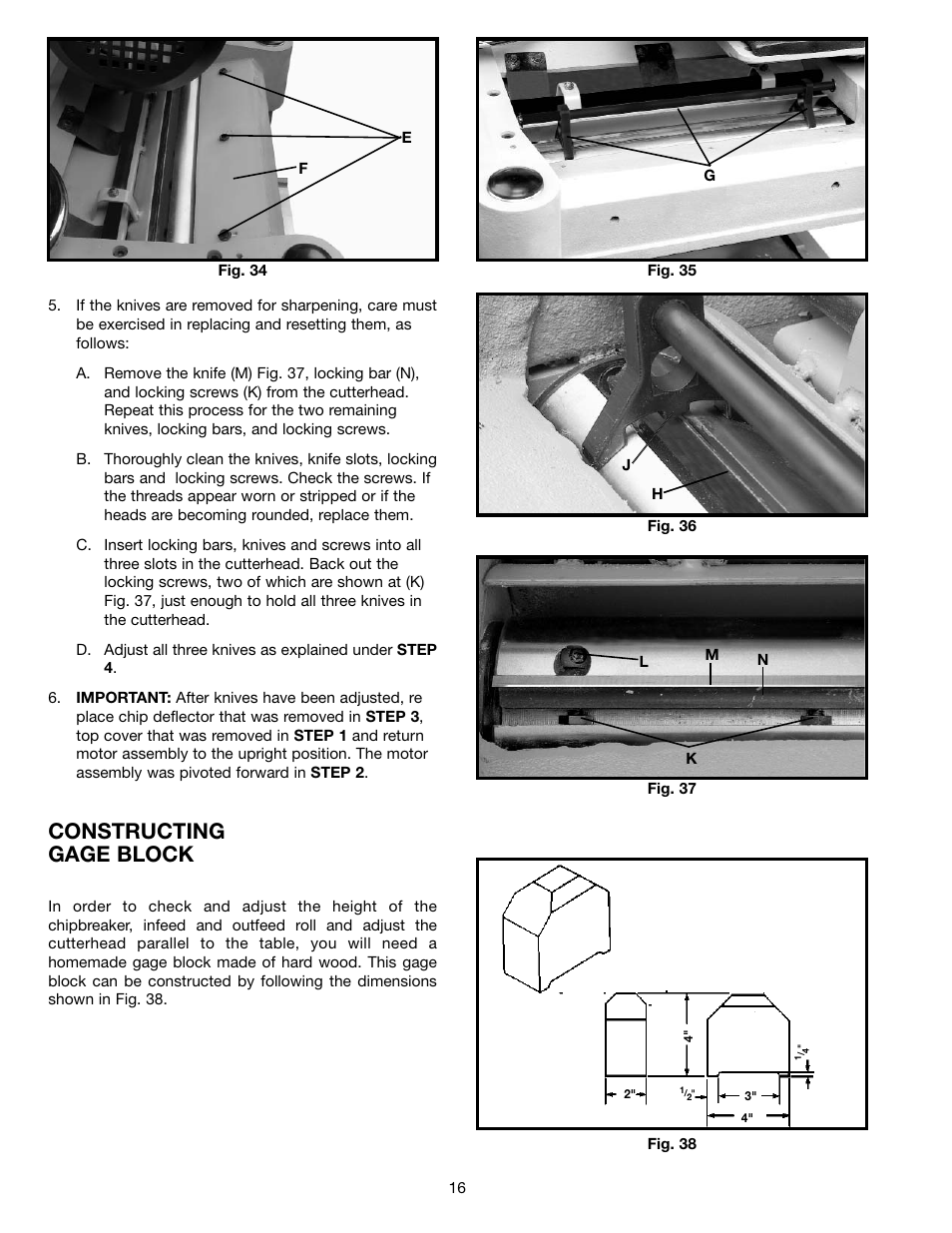 Constructing gage block | Epson 22-681 User Manual | Page 16 / 24
