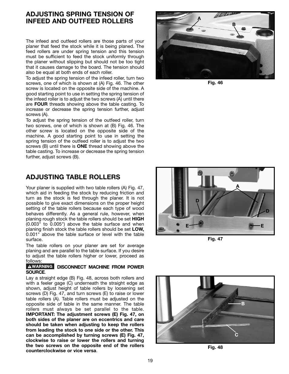 Adjusting table rollers | Epson 22-681 User Manual | Page 19 / 24