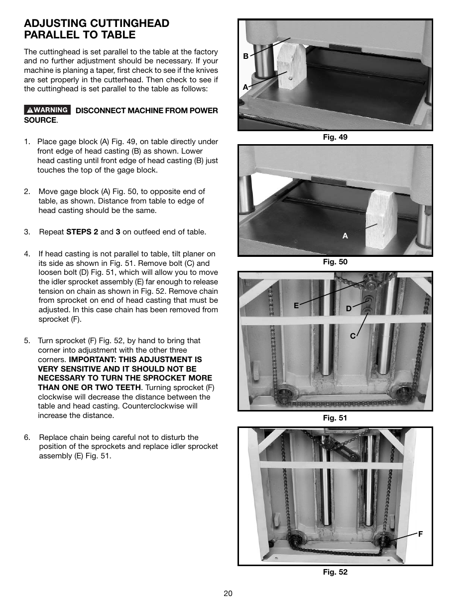 Adjusting cuttinghead parallel to table | Epson 22-681 User Manual | Page 20 / 24