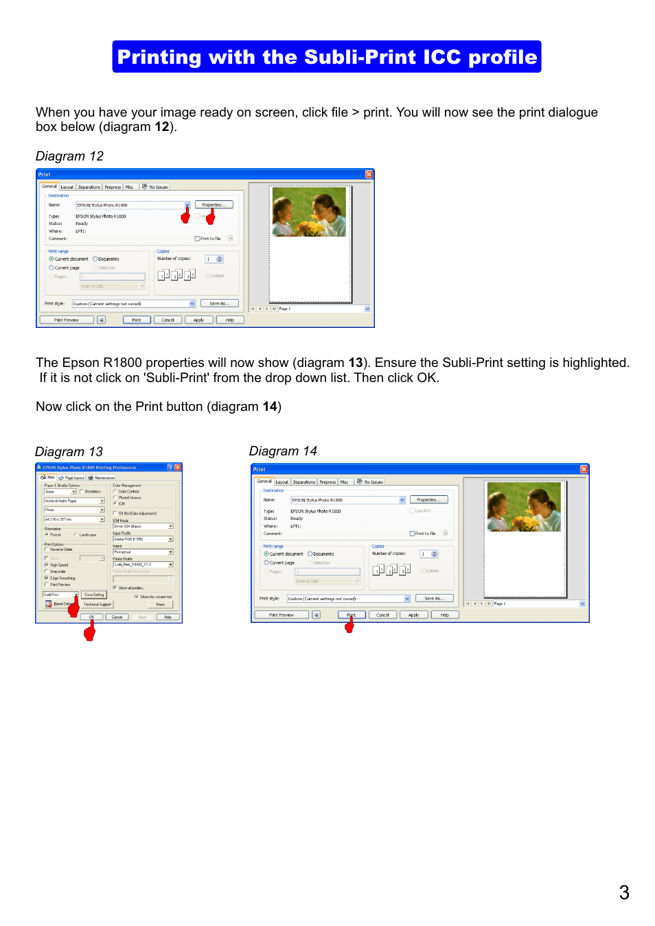Printing with the subli-print icc profile | Epson R1800 User Manual | Page 5 / 14