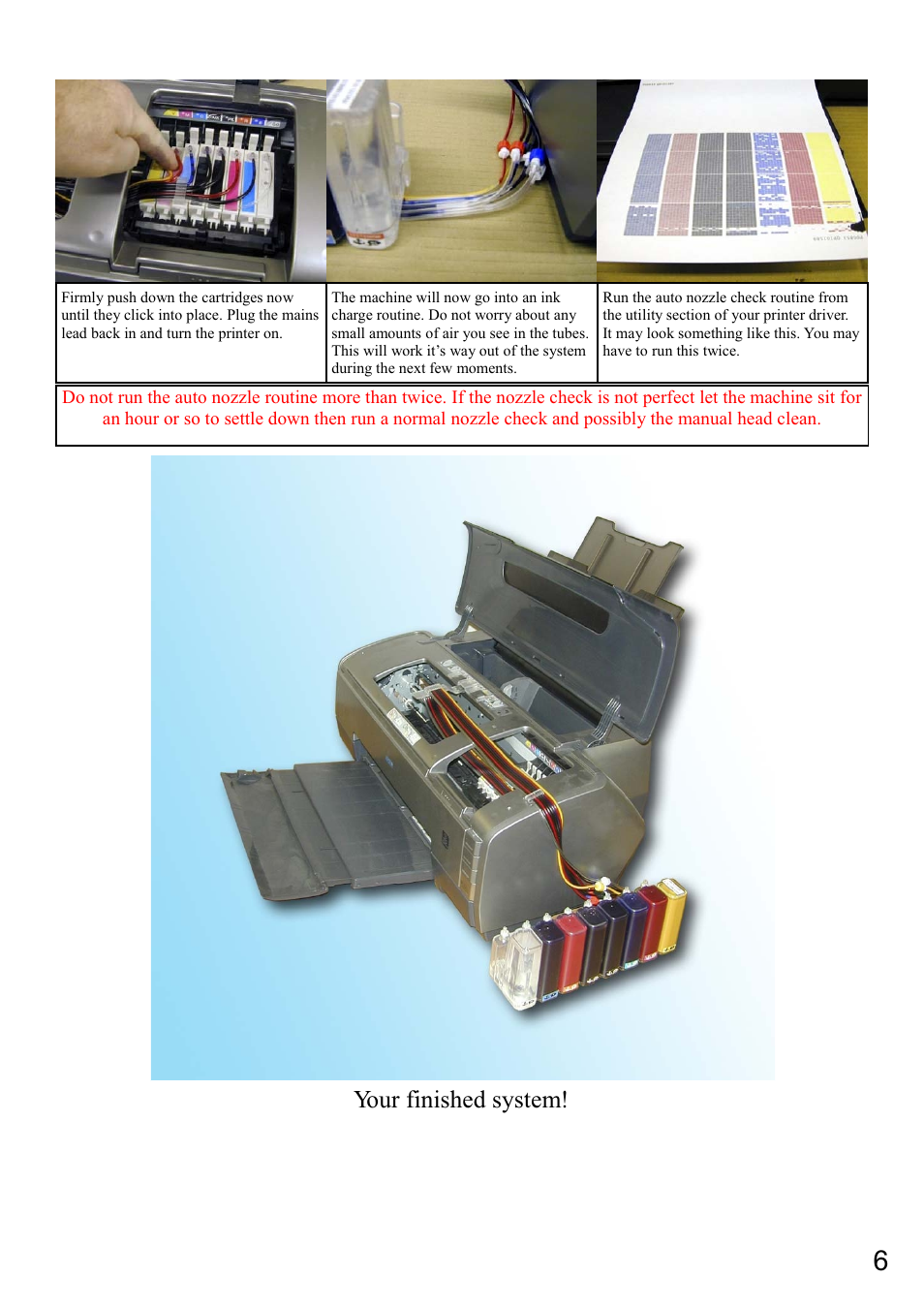 Your finished system | Epson R1800 User Manual | Page 8 / 14