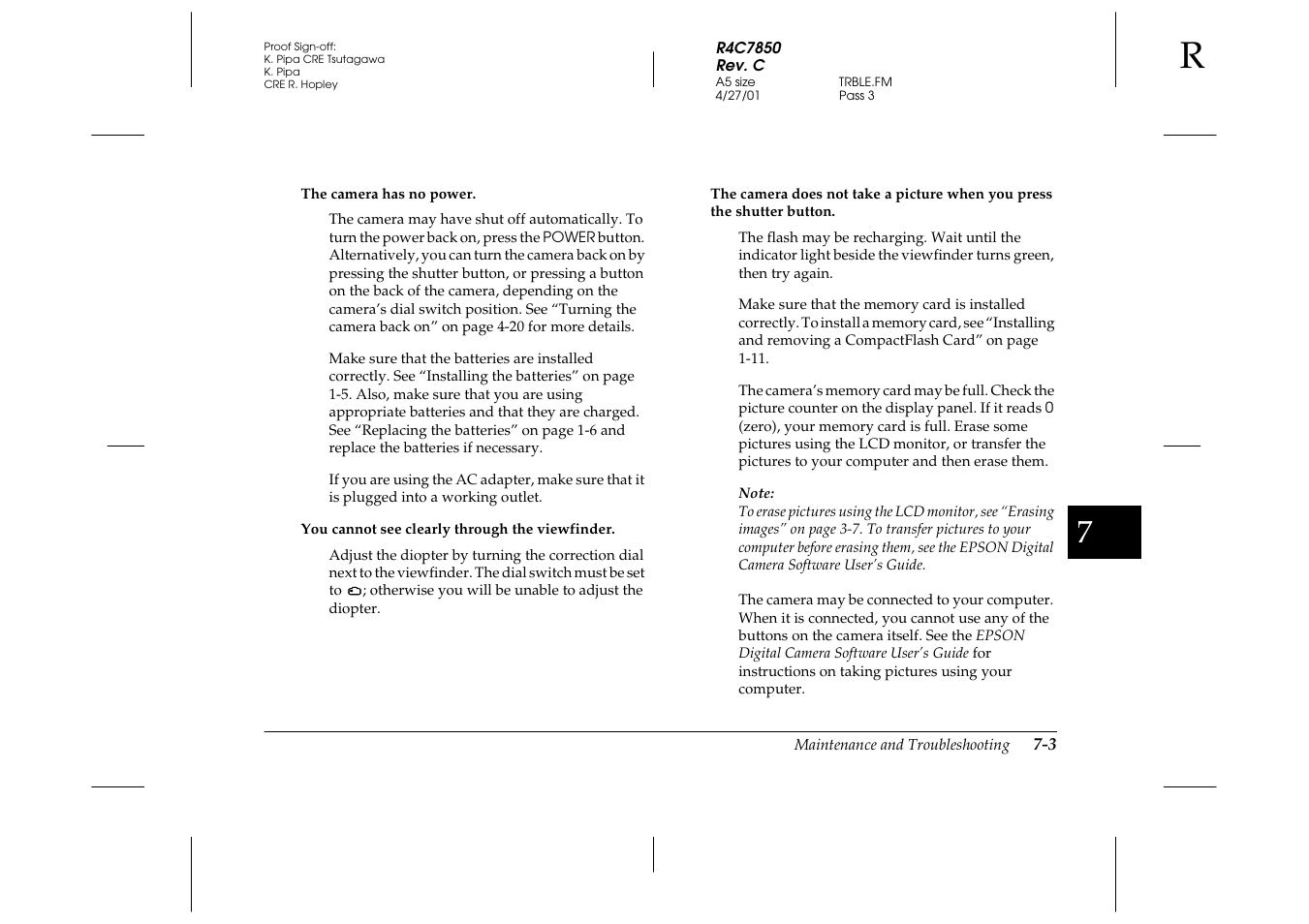 Epson PhotoPC 3100Z User Manual | Page 111 / 143