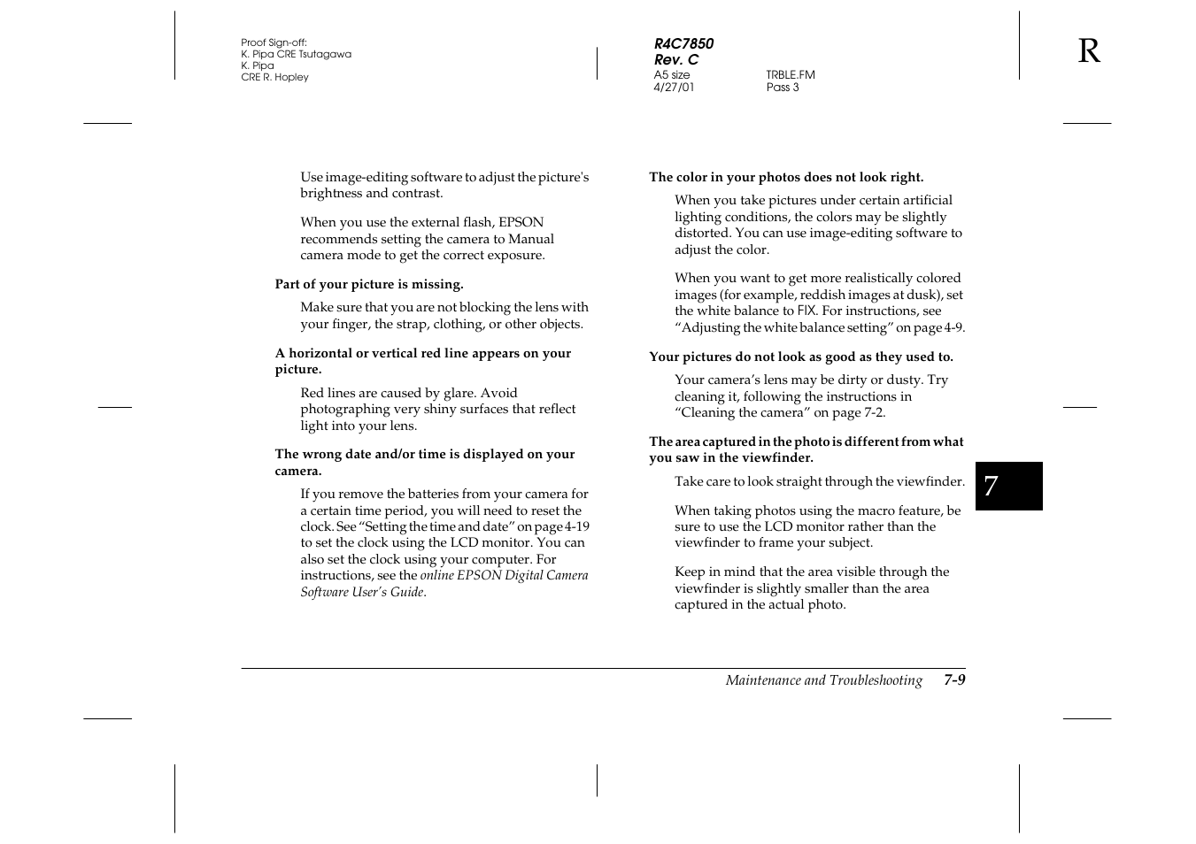 Epson PhotoPC 3100Z User Manual | Page 117 / 143