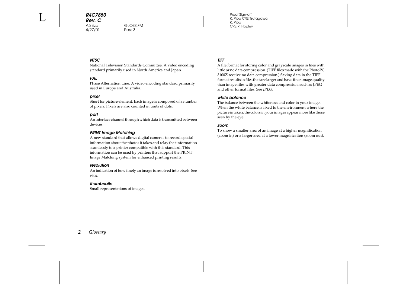 Epson PhotoPC 3100Z User Manual | Page 132 / 143