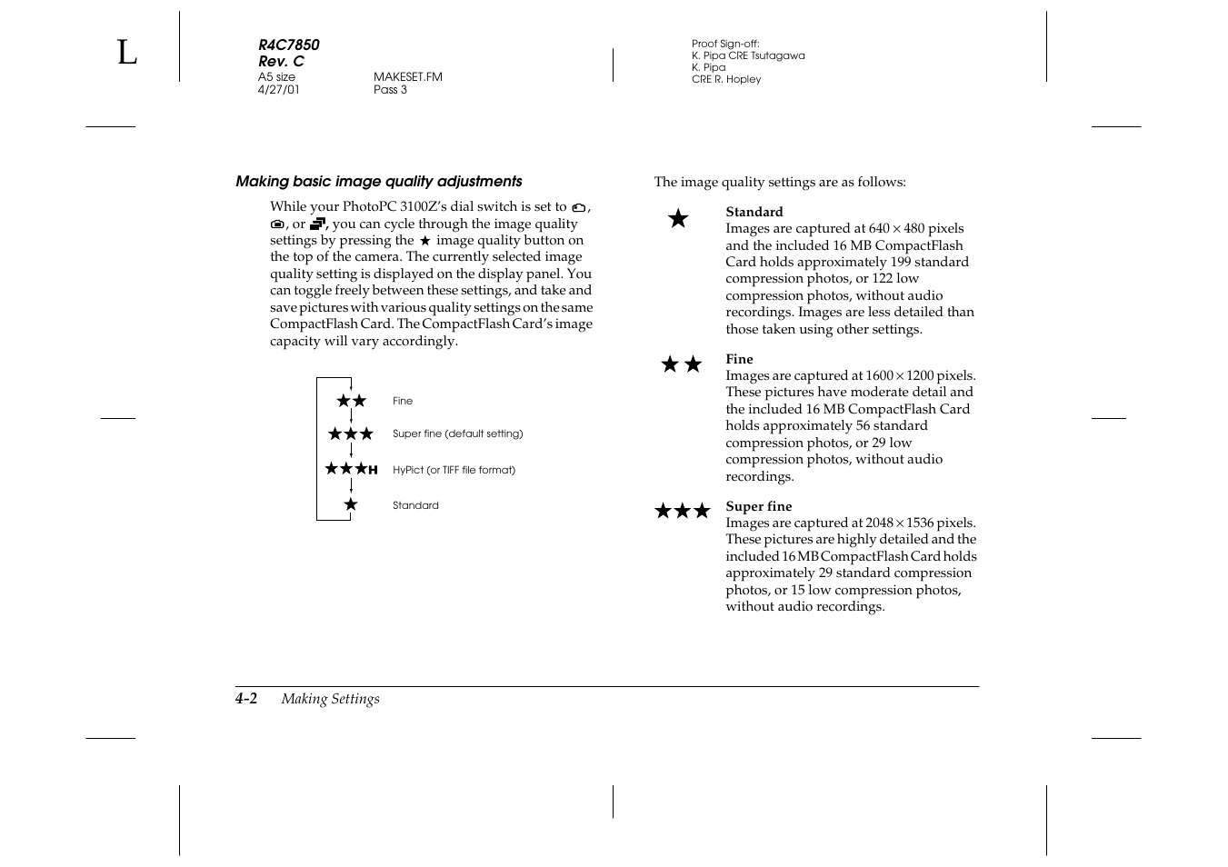 Making basic image quality adjustments | Epson PhotoPC 3100Z User Manual | Page 64 / 143