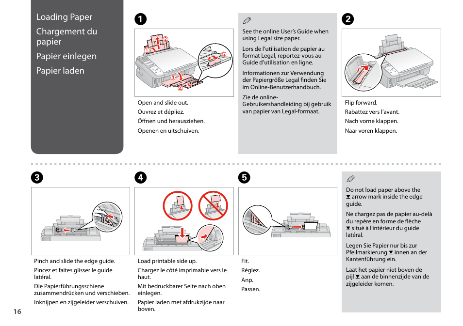 Ab d e | Epson TX410 User Manual | Page 16 / 68