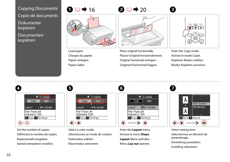 Ar & 16 b r & 20 c | Epson TX410 User Manual | Page 22 / 68