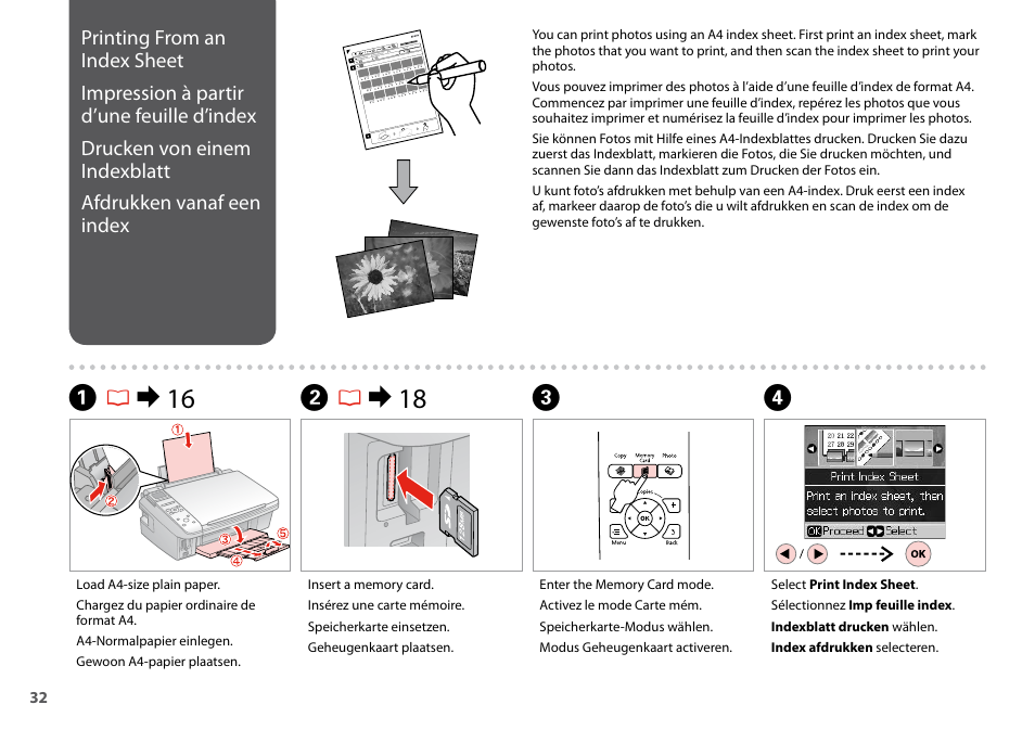 Ar & 16, Br & 18 | Epson TX410 User Manual | Page 32 / 68