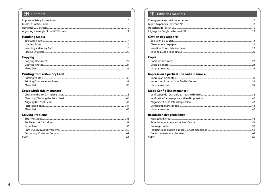 Epson TX410 User Manual | Page 4 / 68