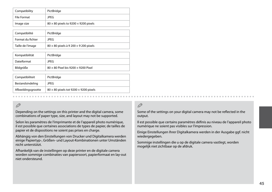 Epson TX410 User Manual | Page 45 / 68