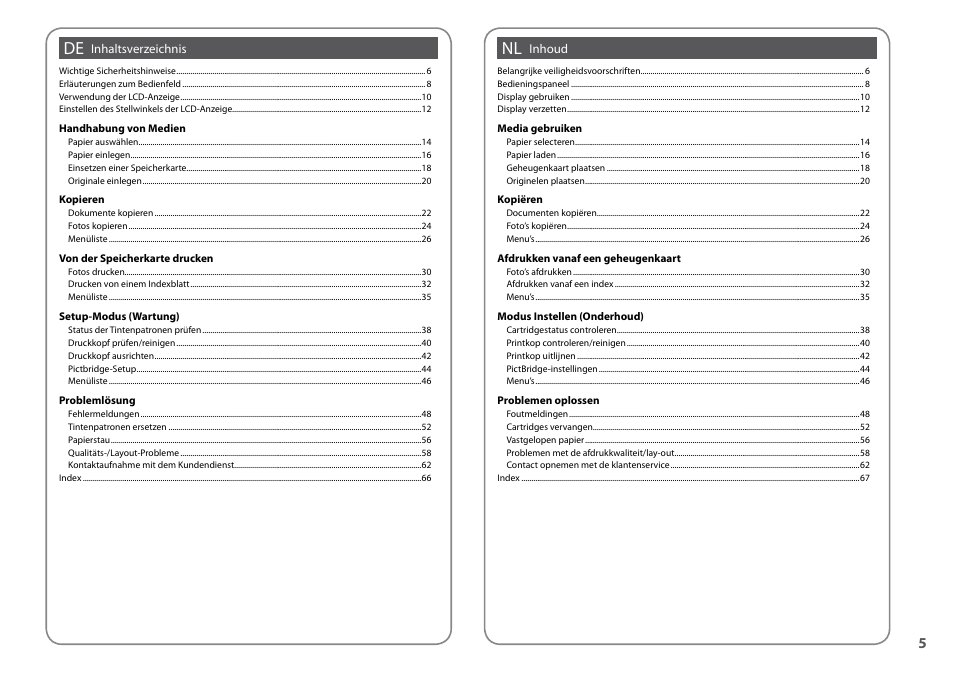 Epson TX410 User Manual | Page 5 / 68