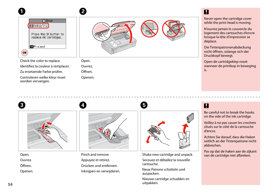 Ab c d e | Epson TX410 User Manual | Page 54 / 68